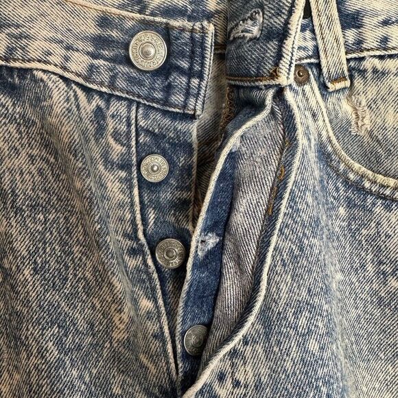 Vintage Levi's 761 Acid Wash Jeans High Waist Straight Leg 80s 90s Grunge 32x31 - Picture 5 of 10